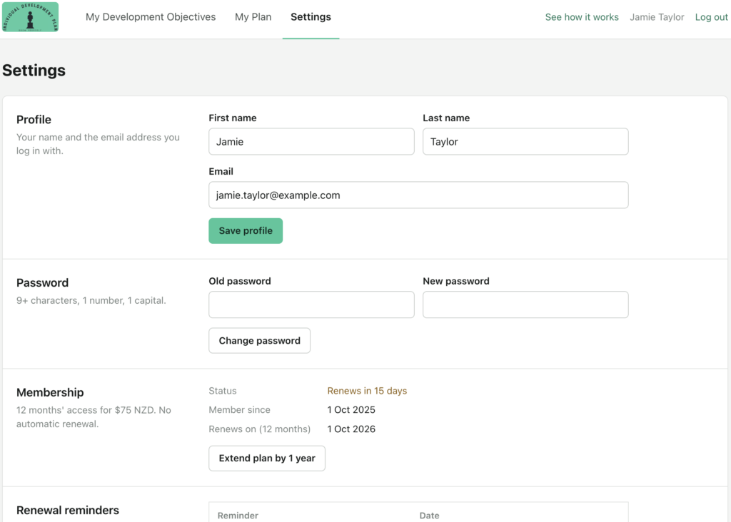 Individual Development Plan 3